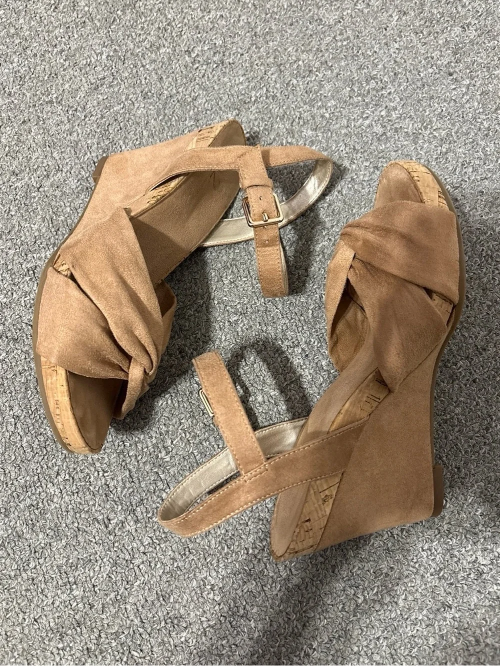 A2 By Aerosoles Brown Wedge Sandals